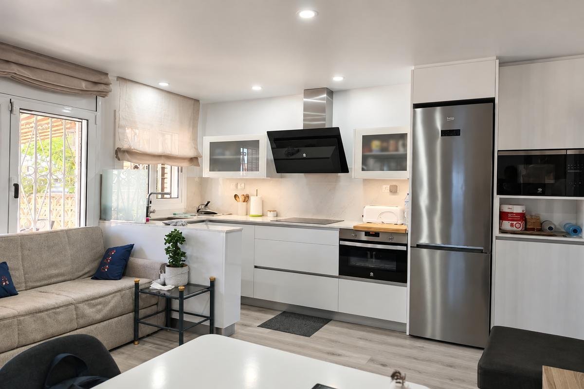 Kitchen open to the living room