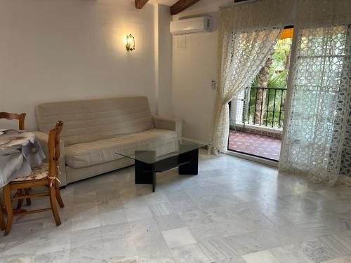 Living room with the terrace door